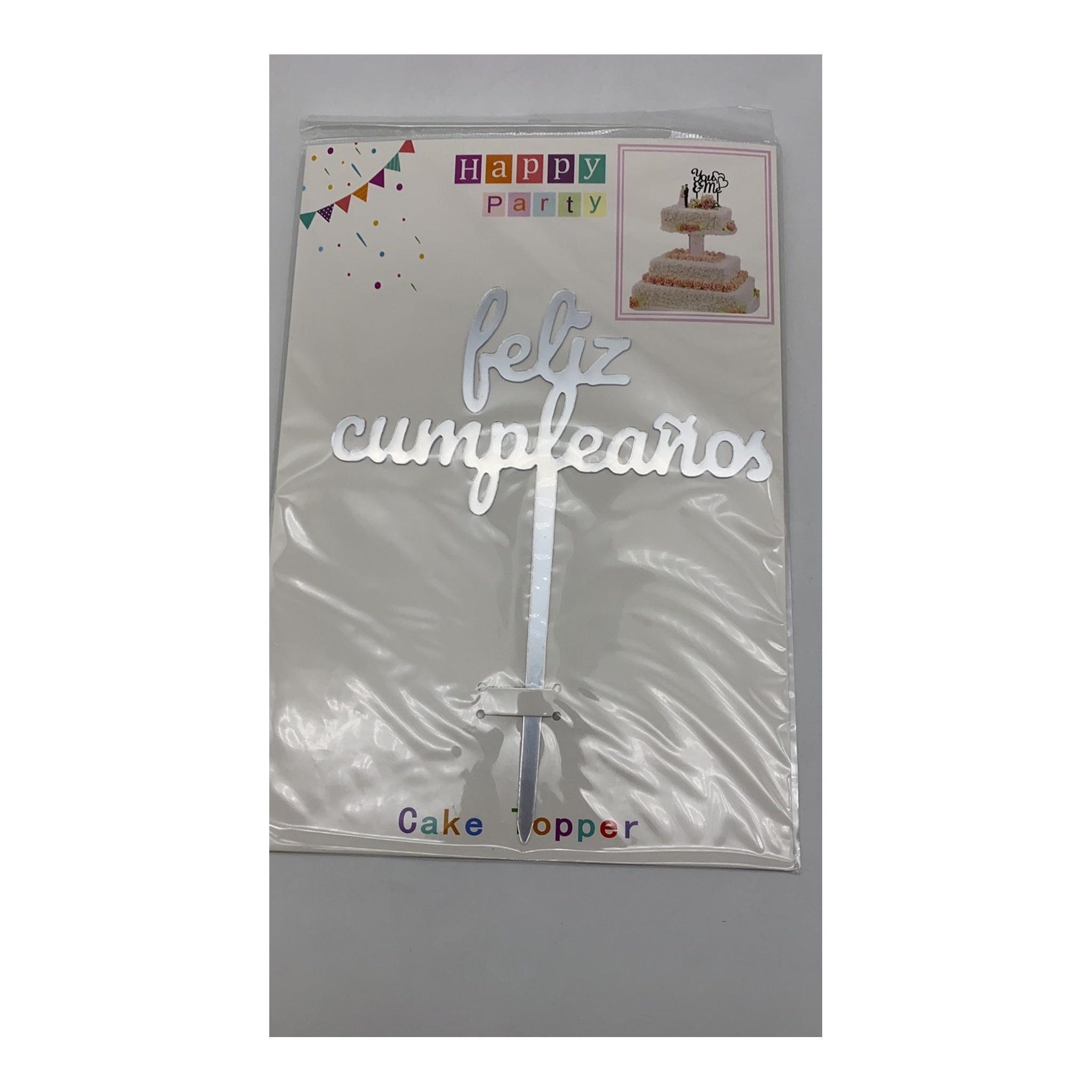 Cake Topper F/Cumpleaños Silver 20 Inner